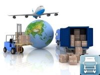 Изображение подъемника, самолета, глобуса и гркзовика